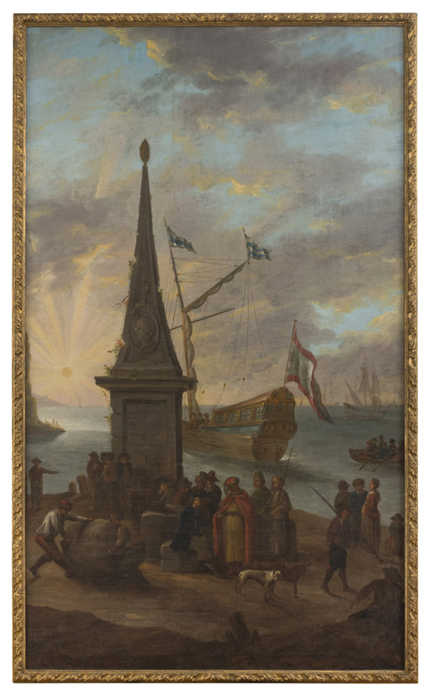 MARCELLUS LAROON, att.to (The Aja 1653 - Richmond 1702) HARBOUR VIEW HARBOUR VIEW