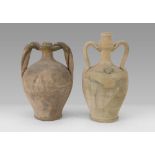 A PAIR OF EARTHENWARE FLASKS, SOUTHERN ITALY, EARLY 20TH CENTURY