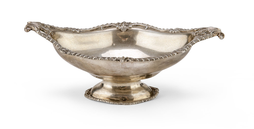 SILVER GRAVY BOAT, PUNCH LONDON 1903