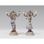 A PAIR OF BISCUIT CANDELABRA, FRANCE LATE 19TH CENTURY