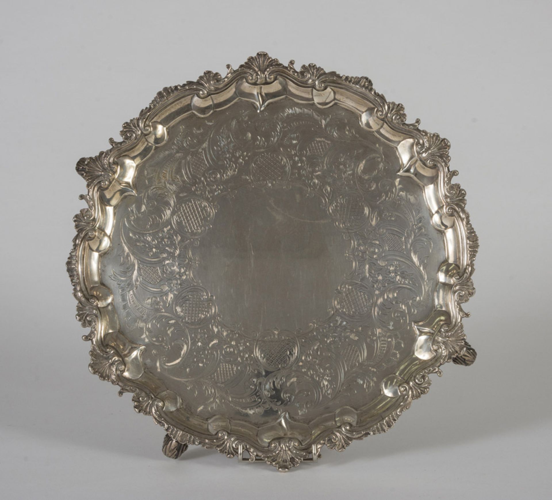 SILVER TRAY, PUNCH LONDON 1787