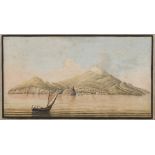 NEAPOLITAN ENGRAVER, 19TH CENTURY ISCHIA FROM THE SEA