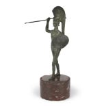 BRONZE SCULPTURE OF MINOIC WARRIOR, LATE 18TH, EARLY 19TH CENTURY