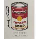 ANDY WARHOL (Pittsburg 1928 - New York 1987) Campbell's Soup, 1962 Cartoncino litografico offset -