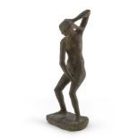 PERICLE FAZZINI att.a (Grottammare 1913 - 1987) Figura femminile in bronzo Misure cm. 30 x 13.