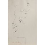 JEAN COCTEAU (Maisons-Laffitte 1889 - Milly-la-Forêt 1963) Gemelli, 1957 Tecnica mista su carta, cm.