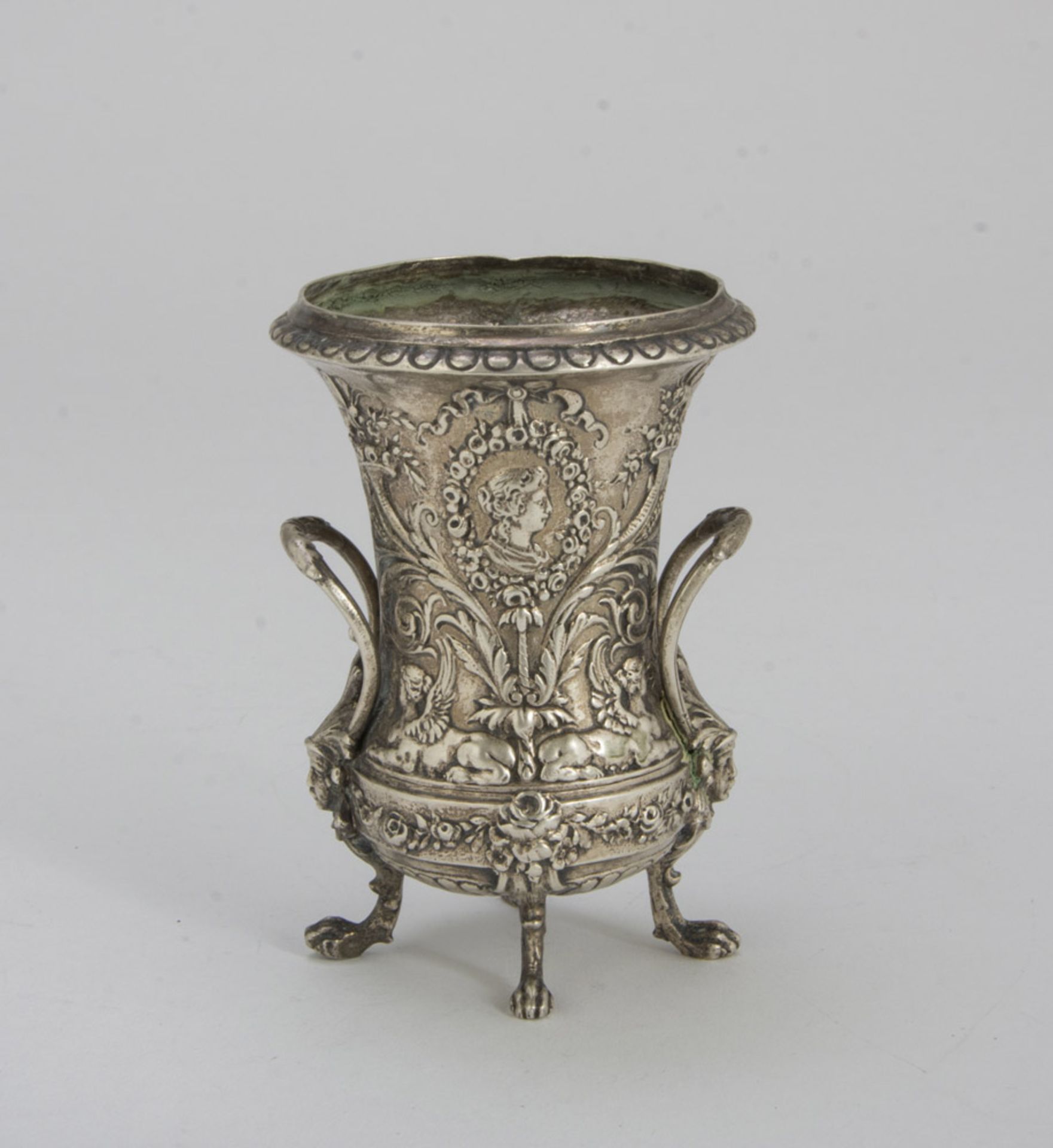 SMALL SILVER VASE – PUNCH GERMANY 1890
