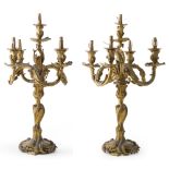 A BEAUTIFUL PAIR OF BRONZE CHANDELIERS – 19TH CENTURY