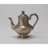 SMALL TEAPOT IN SILVER – PUNCH LONDON 19th CENTURY