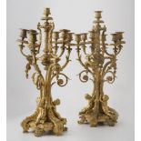 A SPLENDID PAIR OF CHANDELIERS IN ORMOLU – END OF THE LOUIS XVI PERIOD