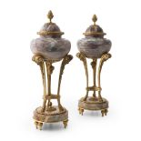 A PAIR OF ATHENNIENS IN ORMOLU AND MARBLE – EARLY 19TH CENTURY