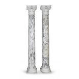 A PAIR OF SPLENDID COLUMNS IN MEDICEAN BREACH – 18TH CENTURY