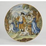 MAJOLICA DISH – PROBABLY ROMAN CASTLES – LATE 19TH CENTURY