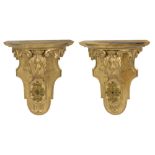 A PAIR OF SHELVES IN GILT WOOD – 19TH CENTURY