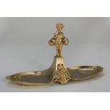 APPETIZER PLATE IN GILDED METAL – PUNCH WMF – EARLY 20TH CENTURY