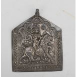 SMALL EMBOSSMENT IN SILVER – INDIA EARLY 20TH CENTURY