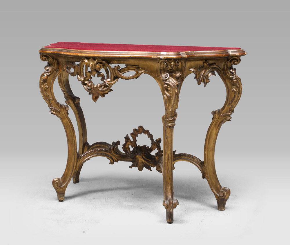 SMALL GILTWOOD CONSOLE – SOME ANTIQUE ELEMENTS
