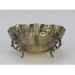 SMALL BASIN IN GILDED SILVER – PUNCH LONDON 1889