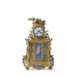 TABLE CLOCK IN BRONZE AND PORCELAIN – FRANCE 19TH CENTURY