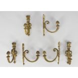 THREE PAIRS OF BRONZE CURTAIN RODS – 19TH CENTURY