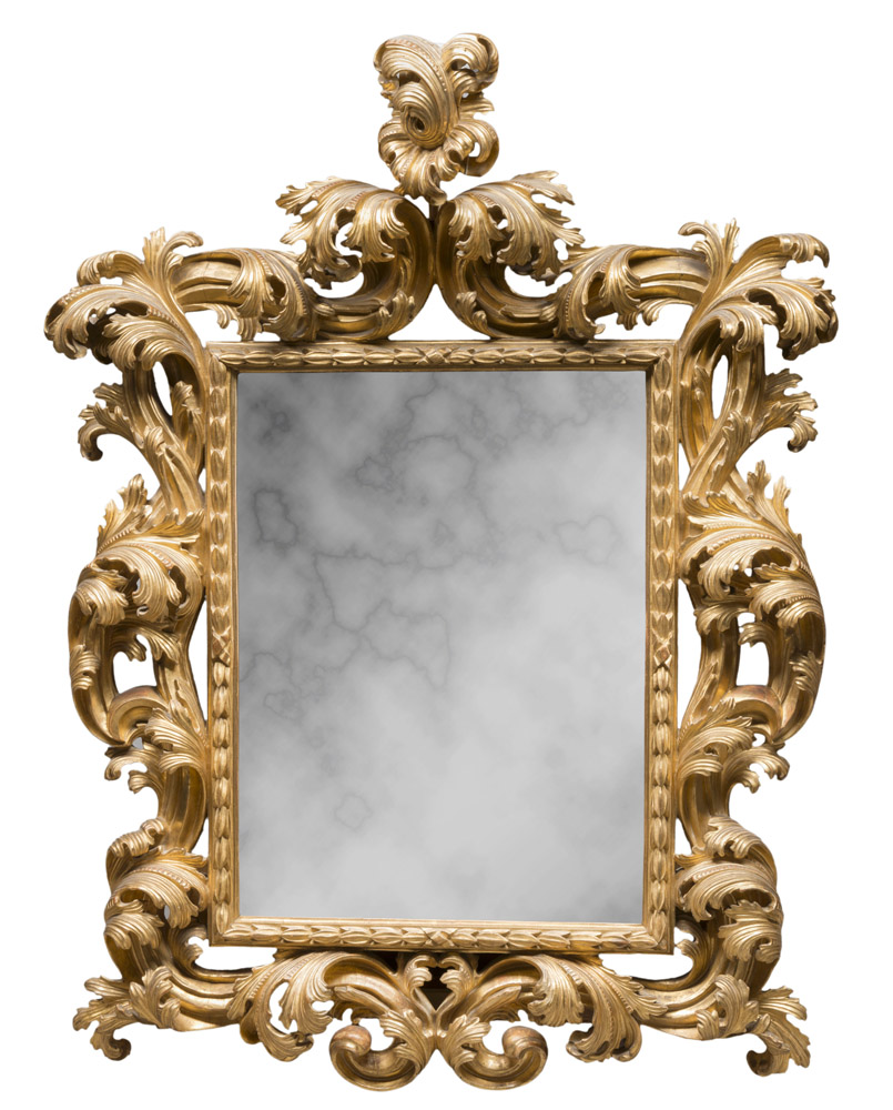 EXCEPTIONAL GILT WOOD MIRROR – ROME EARLY 18TH CENTURY