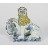 SCULPTURE OF LION IN CERAMICS – PROBABLY FAENZA – LATE 19TH CENTURY