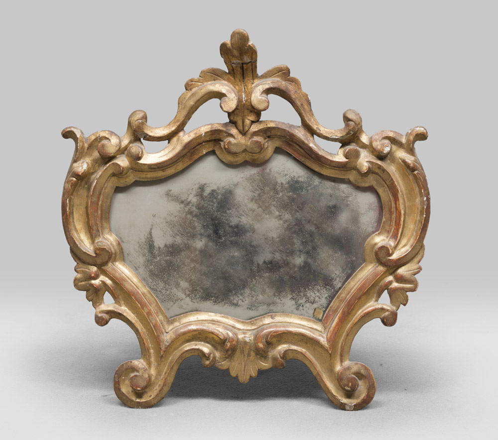 SMALL GILT WOOD MIRROR – ROME 18TH CENTURY