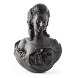 MARIE ANTONIETTE'S BUST IN BRONZE WITH BLACK PATINA – FRANCE 19TH CENTURY