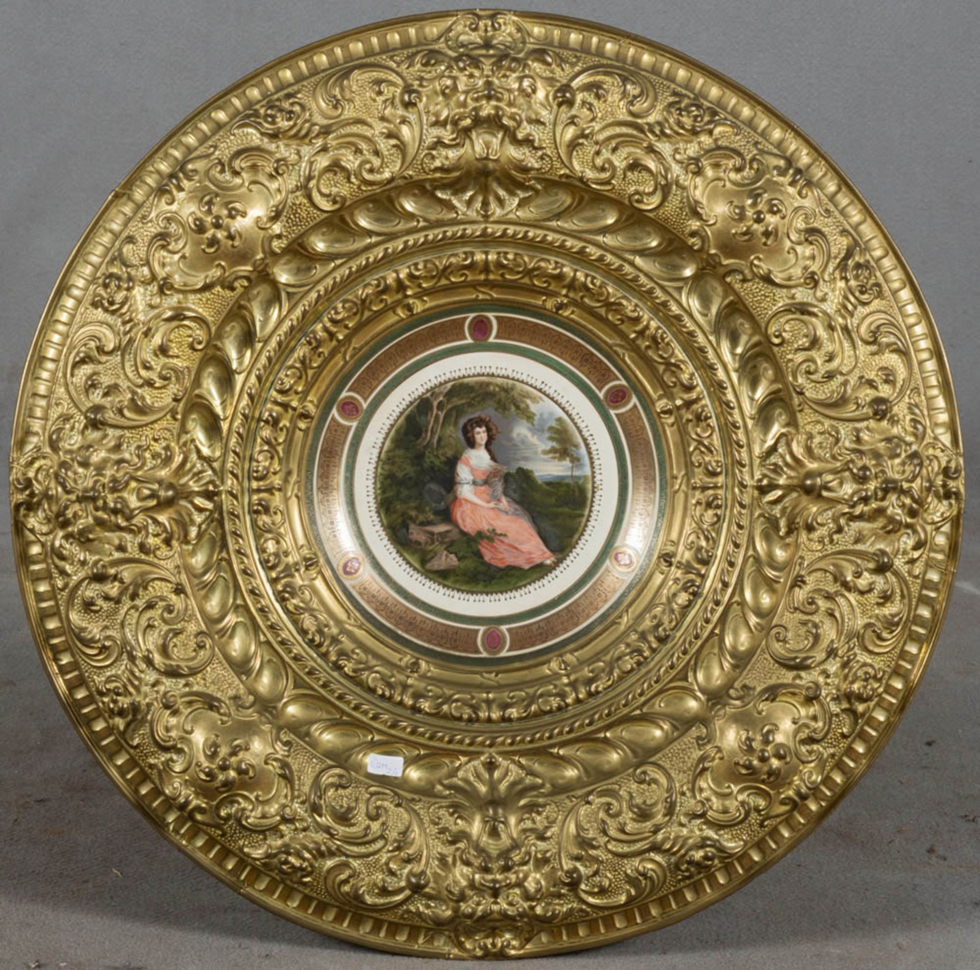 A PAIR OF PORCELAIN DISHES WITH FRAMES IN BRASS – END 19TH CENTURY - Image 2 of 2