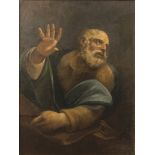 STEFANO MAGNASCO, workshop of (Genoa 1635 - 1672/73) SAINT PETER Oil on canvas, cm. 96 x 72
