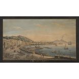 NEAPOLITAN PAINTER, 19TH CENTURY View of Naples from Mergellina Gouache on paper, cm. 42 x 70