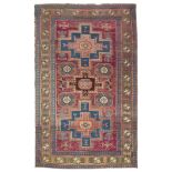 RARE KAZAK LORI-PAMPAK CARPET, LATE 19TH CENTURY Triple cross medallion and secondary motifs with