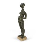 LUCIANO MINGUZZI (Bologna 1911 - Milan 2004) Figure, 1956 Lost wax casting bronze, cm. 50 x 14 x 9