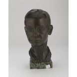 ERCOLE DREI (Faenza 1886 - Rome 1973) Little boy's head Lost wax casting bronze, cm. 32 x 1 x 19