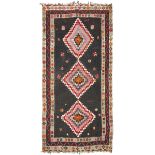 A CAUCASIAN KILIM CARPET, DATED 1945. Measures cm. 370 x 184. RARO TAPPETO KILIM CAUCASICO, DATATO