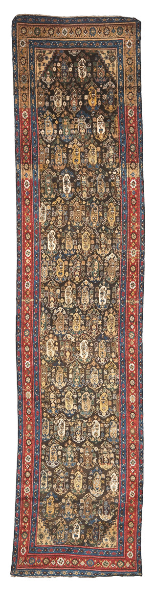 CAUCASIAN KHILA GALLERY, EARLY 20TH CENTURYa sequence of multicolored boteh, surrounded by leaves,