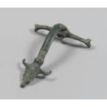 BRONZE HANDLE, 6TH-5TH CENTURY B.C. Measures cm. 16.5 x 12. The find is reported to the