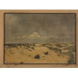 E. MORETTI (Early 20th century) DUNE Oil on canvas, cm. 36 x 51 Signed lower right In frame E.