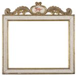 A PAIR OF SMALL FRAMES, NAPLES 19TH CENTURY in white and gold lacquered wood, with superior