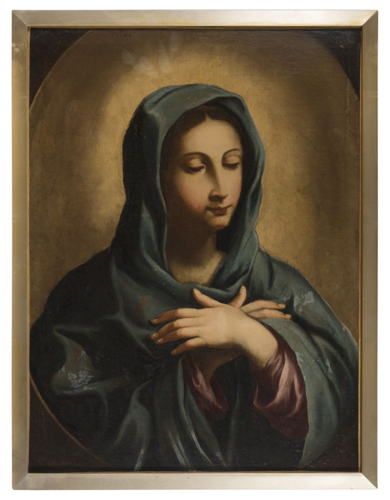 BOLOGNESE PAINTER, SECOND HALF OF THE 18TH CENTURY THE PRAYERFUL VIRGIN Oil on canvas, cm. 58 x 43