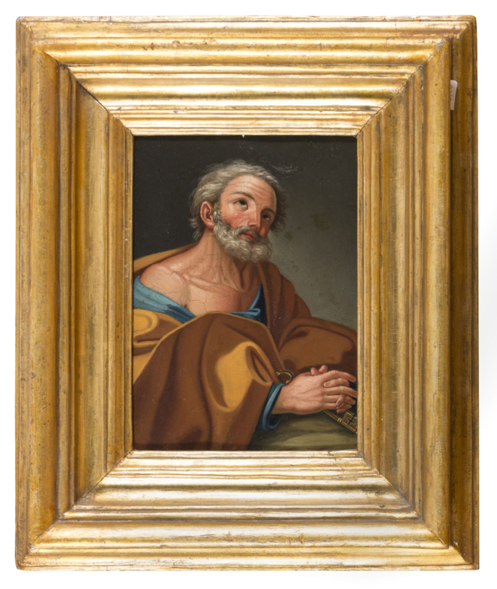 NORTHERN ITALY PAINTER, 18TH CENTURY ST. PETER Oil on copper, cm. 25 x 19 On the back aloft 'S.