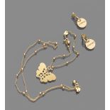 PARURE DI NECKLACE, BRACELET PAIR OF EARRINGS 'LOVE' OF PASQUALE BROWN entirely in yellow gold 18