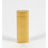 GILDED LIGHTER, CARTIER PARIGI, 1960's body chiseled to honey comb. Original box in red leather with