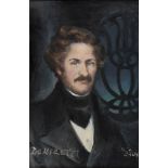 ELICA DANCES (Rome 1914 - 1995) Portrait of Donizetti Oil on hardboard, cm. 60,5 x 40 Signature