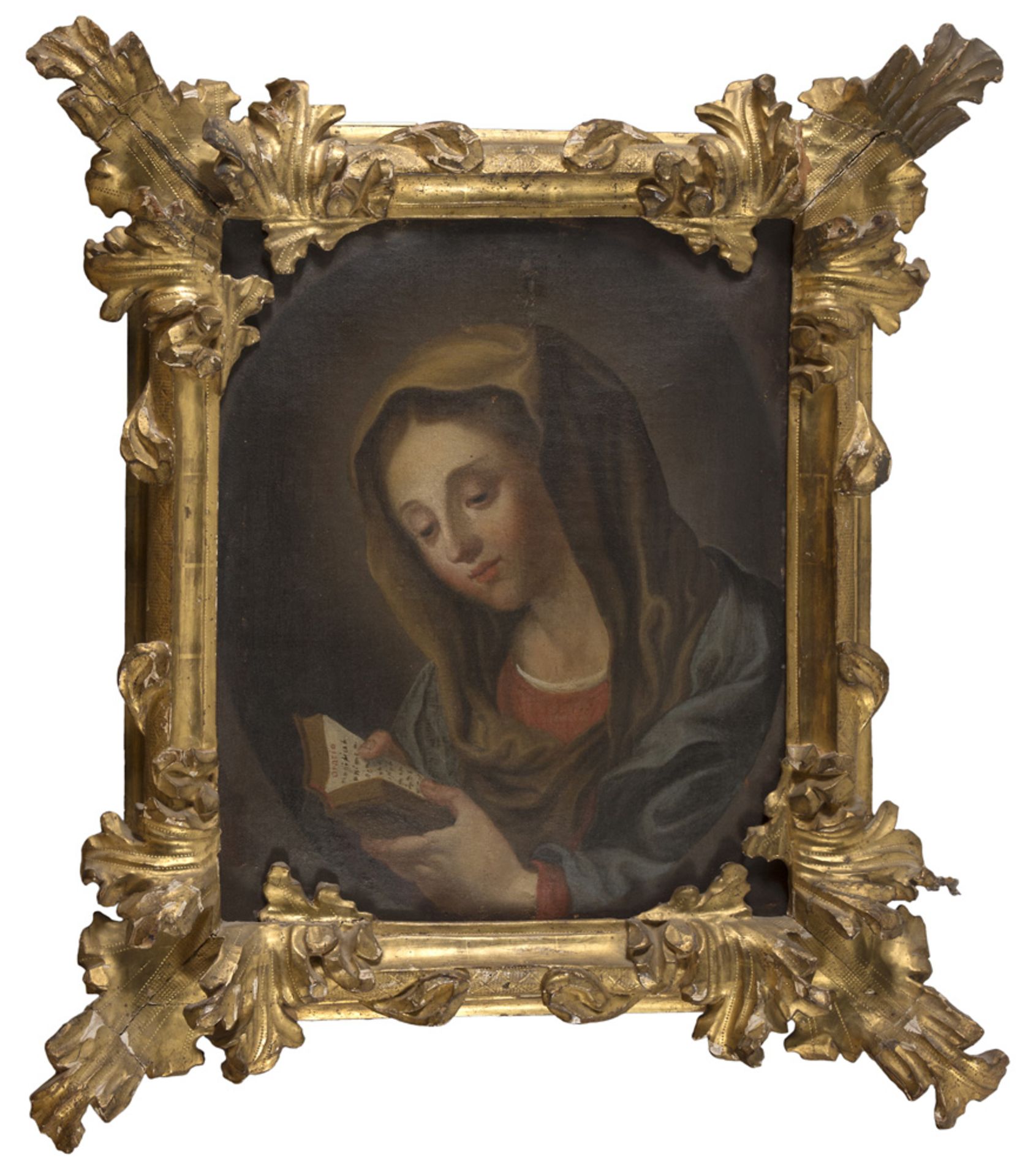ROMAN PAINTER, 18TH CENTURY VIRGIN WITH BREVIARY Oil on canvas, cm. 48,5 x 40 PROVENANCE