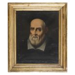 ROMAN PAINTER, 18TH CENTURY PORTRAIT OF ST. PHILLIP NERI Oil on canvas, cm. 49 x 39,5 Gilded frame