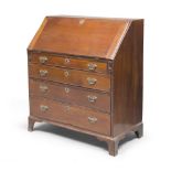A SMALL MAHOGANY FLIP-TOP-CABINET, ENGLAND 19TH CENTURY inside with drawers, letter compartment