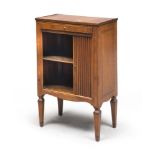 BEDSIDE IN CHERRY TREE, CENTRAL ITALY, END 18TH CENTURY with fishbone reserves in rosewood and