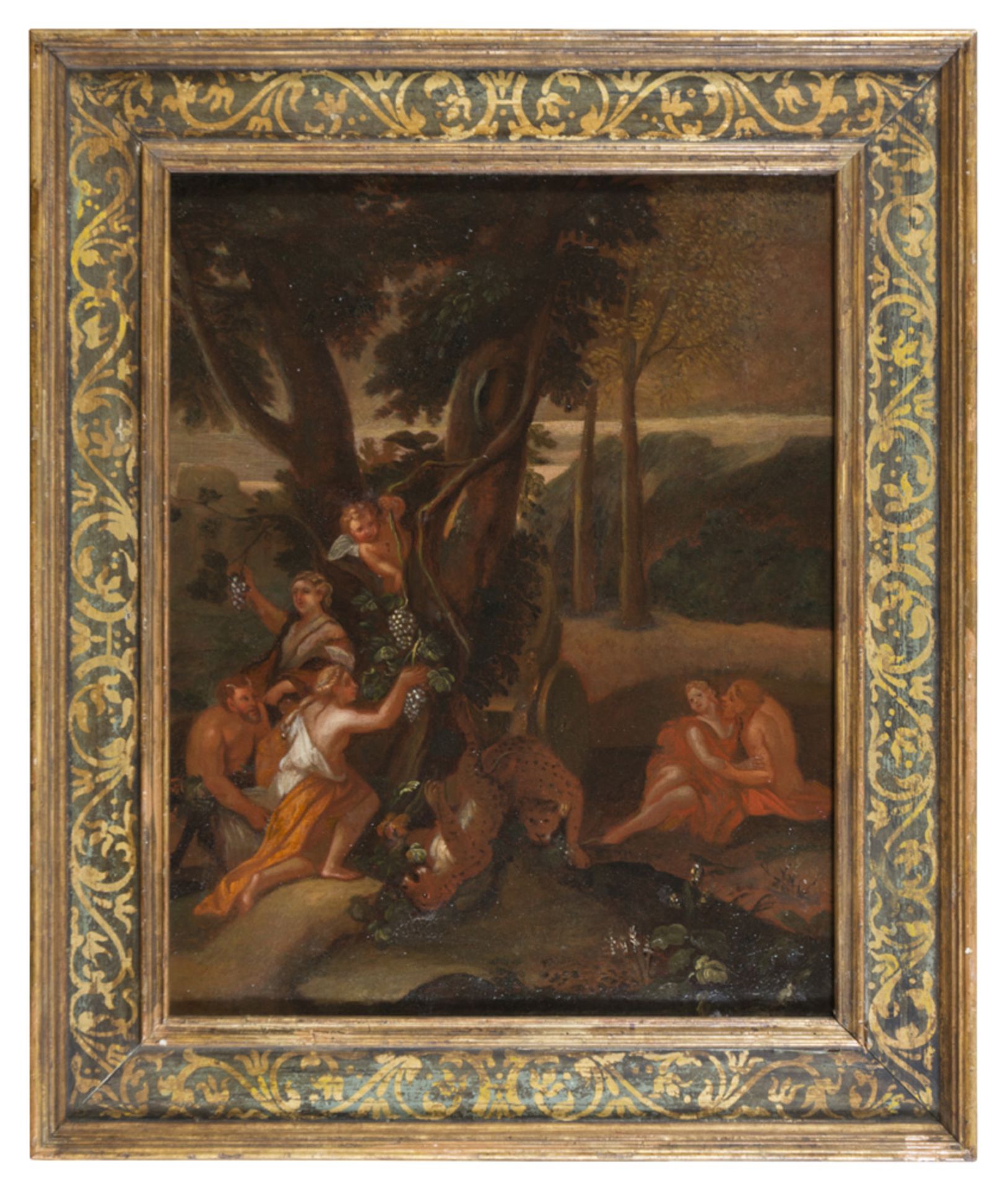 VENETIAN PAINTER 17TH CENTURY BACCHANAL Oil on canvas, cm. 51 x 41,5 PROVENANCE Roman family