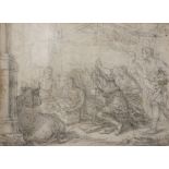 SEBASTIANO CONCA, entourage of (Gaeta 1680 - Naples 1764) The adoration of the Shepherds Pencil on